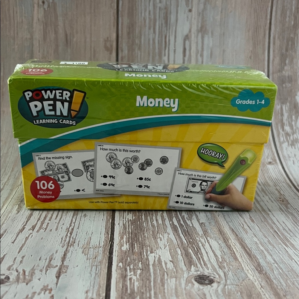 POWER PEN! Money Learning Cards — Green and Yellow